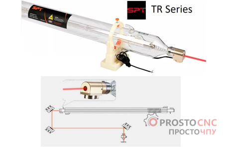 Лазерна трубка SPT TR90 90 Вт з червоним вказівником